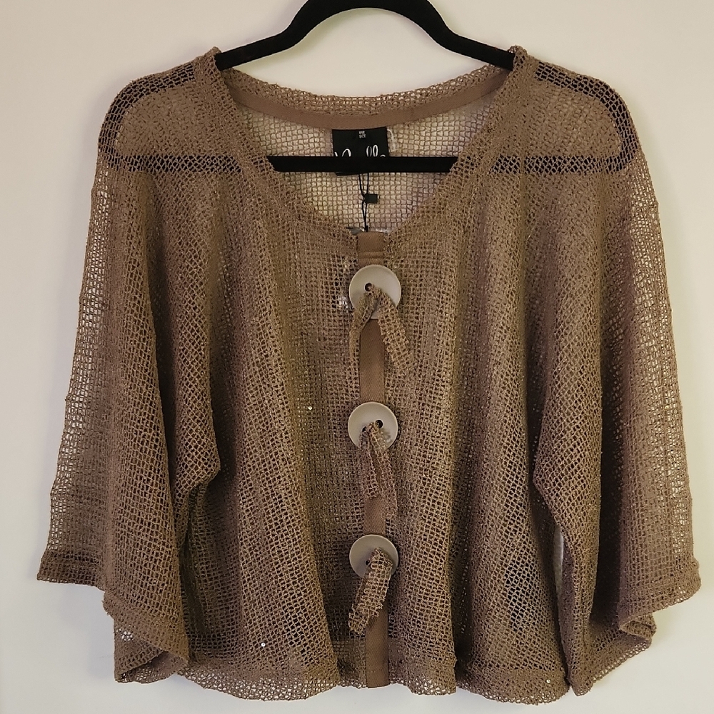 NWT Noelle Brown/Tan Cardigan
